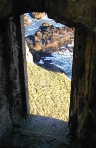 picture Through stone window to the sea
